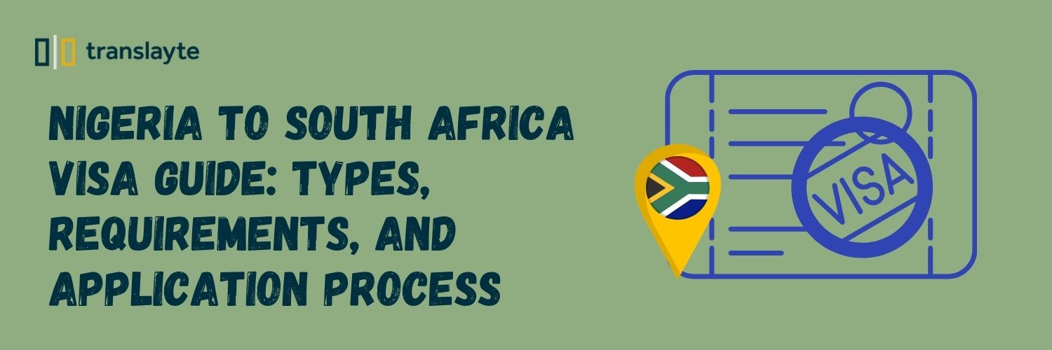 Nigerian passport on top of South African visa documents