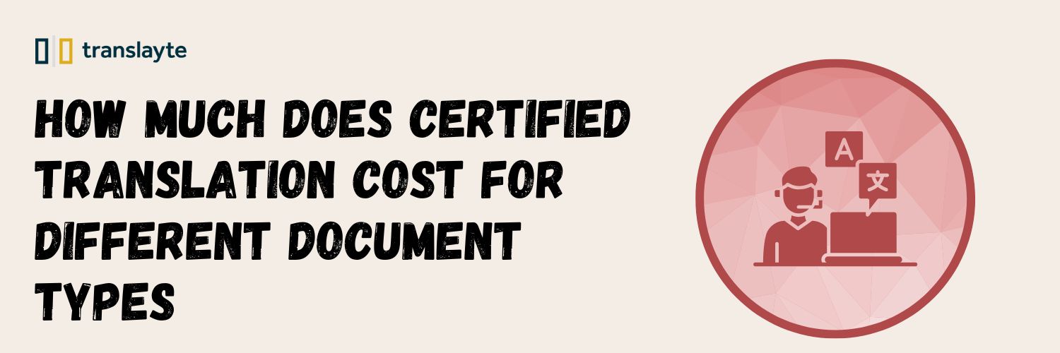 certified translation cost