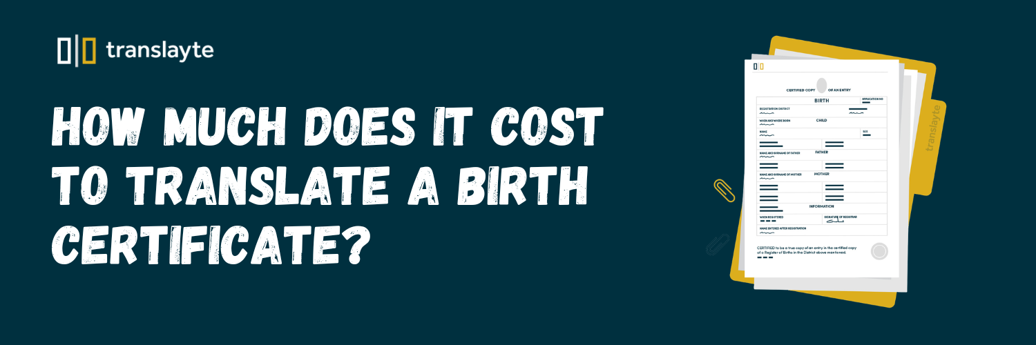 How much does it cost to translate a birth certificate